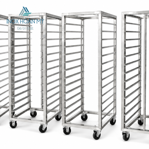 Xe đẩy khay inox