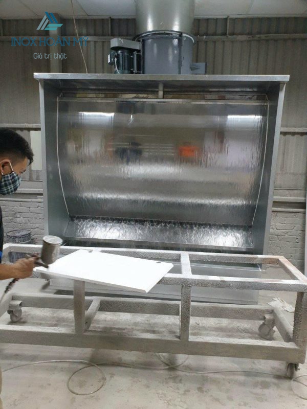 nguyên lý hoạt động của buồng hút sơn màng nước