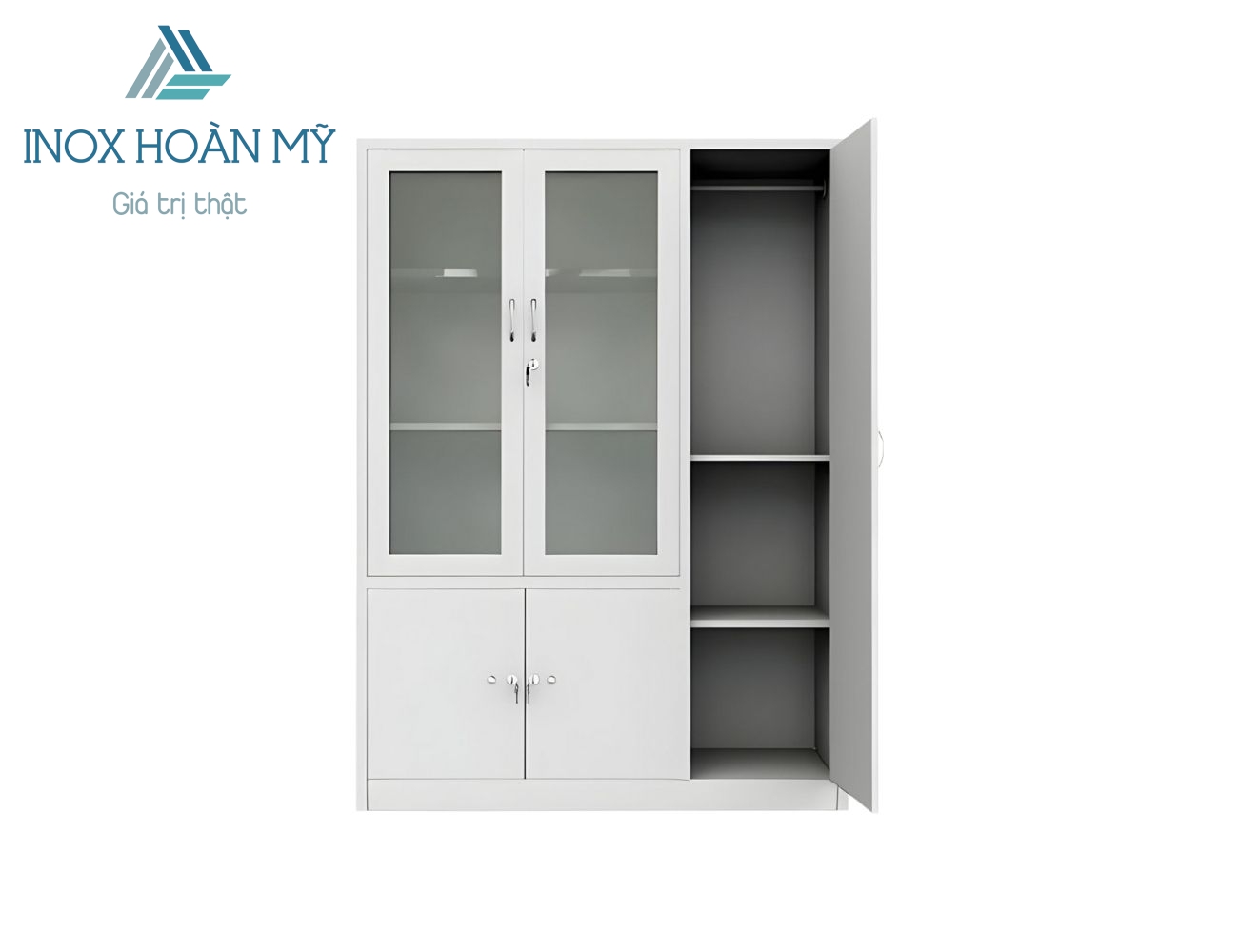 tủ sắt văn phòng 3 khoang